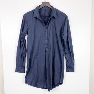 Transit Par Such Size 3 (M/8) Popover Mini Shirt Dress Stretch Black